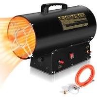 SWANEW Gasheizgebläse Gasheizer Heizkanone Gasheizstrahler Bauheizer Gas Heizlüfter Heizstrahler inkl. Gasschlauch & Druckminderer Heizgebläse 30kW von VINGO