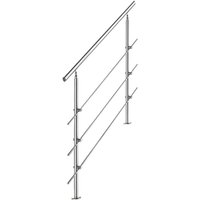 SWANEW Geländer Treppengeländer Ø 42mm Edelstahl Handlauf für Innen und Außen geeignet 120cm mit 3 Querstreben SWANEW Geländer Treppengeländer Ø 42mm Edelstahl Handlauf für Innen und Außen geeignet 120cm mit 3 Querstreben von VINGO
