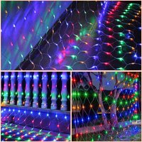Swanew led Lichternetz 4.5x1.6M Lichtervorhang Lichterkette Lichterketten Leuchte Außen 8 Modi rgb von VINGO