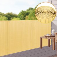 SWANEW PVC Sichtschutzzaun Sichtschutzmatte Gartenzaun Sichtschutz Windschutz für Balkon &Terrasse, Bambus 160x500cm von VINGO