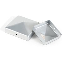 SWANEW Pfostenkappe Zaunpfahl Abdeckung Pyramide Abdeckkappe 10 Stück 71x71mm Silber von VINGO