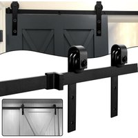 Vingo - Schiebetürsystem Schiebetürbeschlag Set Schiebetür Schiebetürrolle—Stripes—152cm von VINGO