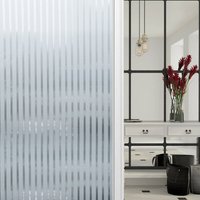 Sichtschutzfolie 3D Fensterfolie Selbstklebend Spiegelfolie Sonnenschutzfolie Streifen 60x200cm - Weiß - Vingo von VINGO