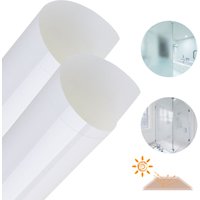 Sichtschutzfolie Fensterfolie Milchglas Blickdicht Sonnenschutz Selbstklebend Statisch 45x200 cm - Weiß von VINGO