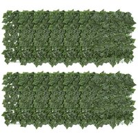 Vingo - Sichtschutzhecke Windschutz Efeu Sichtschutz Balkonverkleidung Blätterzaun,Erdnussblatt - Grün von VINGO