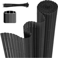 Vingo - Sichtschutzmatte pvc Sichtschutzzaun Windschutz fur Garten Balkon und Terrasse Anthrazit 160x500cm von VINGO