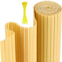 Vingo - Sichtschutzmatte pvc Sichtschutzzaun Windschutz fur Garten Balkon und Terrasse Bambus 180x500cm von VINGO
