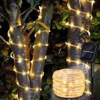 Vingo - Solar Lichtschlauch Draht Garten Lichterkette led Lichterschlauch-Warmweiß-30m von VINGO