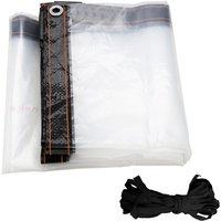Vingo - Strapazierfähige Plane Transparente Plane 2x3M wetterfeste Plane faltbar Plane Pflanzendach Plane Regenschutz Plane enthalten Seil von VINGO