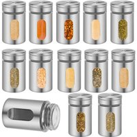 Swanew 12 Gewürzstreuer Perfekte Gewürzaufbewahrung, 80ml Glas-Gewürzdosen mit Sichtfenster & 3 Fach Streuregulierung zur Aufbewahrung von Gewürze Swanew 12 Gewürzstreuer Perfekte Gewürzaufbewahrung, 80ml Glas-Gewürzdosen mit Sichtfenster & 3 Fach Streuregulierung zur Aufbewahrung von Gewürze von VINGO