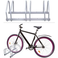 Swanew Fahrradstaender Boden und Wandmontage, Mehrfachstaender Fahrradparker, Aufstellstaender, Silber (für 3 Fahrraeder) von VINGO