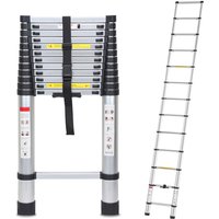 Vingo - swanew Teleskopleiter Alu 5m Stehleiter Mehrzweckleiter Alu Anlegeleiter Multifunktionsleiter Ausziehleiter von VINGO