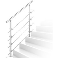 Swanew Treppengeländer 160cm 5 Querstreben Edelstahl Geländer und Handläufe Balkongeländer Aufmontage Treppe Brüstung Balkon Pflegeleicht Innen und Swanew Treppengeländer 160cm 5 Querstreben Edelstahl Geländer und Handläufe Balkongeländer Aufmontage Treppe Brüstung Balkon Pflegeleicht Innen und von VINGO