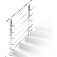 Vingo - swanew Treppengeländer 80cm 4 Querstreben Edelstahl Geländer und Handläufe Balkongeländer Aufmontage Treppe Brüstung Balkon Pflegeleicht Vingo - swanew Treppengeländer 80cm 4 Querstreben Edelstahl Geländer und Handläufe Balkongeländer Aufmontage Treppe Brüstung Balkon Pflegeleicht von VINGO
