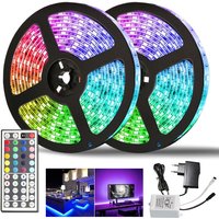 SWANEW 10M LED Streifen Leiste set LED Strip LichtBand RGB Lichterkette 30LEDs 5050SMD mit 44 Tasten Fernbedienung SWANEW 10M LED Streifen Leiste set LED Strip LichtBand RGB Lichterkette 30LEDs 5050SMD mit 44 Tasten Fernbedienung von VINGO