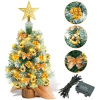 VINGO 40cm Mini Weihnachtsbaum mit 30 warmweiß LEDs 8 Licht Modi,Tannenbaum mit Stern-Baumspitze und Deko Batterie betrieben,Advent, Weihnachten,Gold VINGO 40cm Mini Weihnachtsbaum mit 30 warmweiß LEDs 8 Licht Modi,Tannenbaum mit Stern-Baumspitze und Deko Batterie betrieben,Advent, Weihnachten,Gold von VINGO