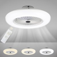 80w Deckenventilator mit Beleuchtung und Fernbedienung, Dimmbar Deckenlampen für Wohnzimmer Esszimmer Schlafzimmer von VINGO