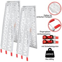 Wolketon - vingo Alu Auffahrrampe 2er Set Faltbare Laderampe Max. 680 Robust Verladerampe rutschfeste Oberflaeche Wolketon - vingo Alu Auffahrrampe 2er Set Faltbare Laderampe Max. 680 Robust Verladerampe rutschfeste Oberflaeche von WOLKETON