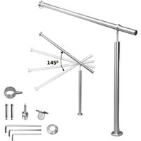 Swanew Edelstahl Handlauf Geländer Eingangsgeländer Aufmontage Wandhandlauf pflegeleicht Treppengeländer für Innen/Außen 100cm Swanew Edelstahl Handlauf Geländer Eingangsgeländer Aufmontage Wandhandlauf pflegeleicht Treppengeländer für Innen/Außen 100cm von VINGO