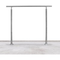 SWANEW Geländer Treppengeländer Ø 42mm Edelstahl Handlauf für Innen und Außen geeignet 160cm mit 0 Querstreben von WOLKETON