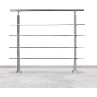 Wolketon - swanew Geländer Treppengeländer ø 42mm Edelstahl Handlauf für Innen und Außen geeignet 160cm mit 4 Querstreben von WOLKETON