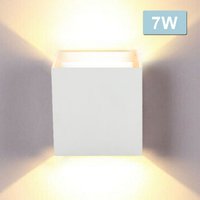 Vingo - led Wandlampe Außen Wandleuchte Modern Wandleuchten Wasserdicht Treppen Eingangsflur Lampe Square Up down Light Deko 7W Weiß Warmweiß von VINGO