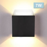 VINGO LED Wandleuchte Wandleuchten IP65 Wohnzimmer Flurlampe Treppen Wandlampe Außen Deko 7W Schwarz Warmweiß von VINGO