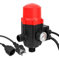 VINGO Pumpensteuerung Druckschalter Tiefbrunnen Pumpenschalter Hauswasserwerk Automatik IP65 1.5bar.-6bar rot mit Kabel von VINGO