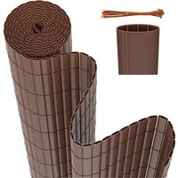 VINGO Sichtschutzmatte PVC Sichtschutzzaun Windschutz fur Garten Balkon und Terrasse Braun 140x500cm von VINGO