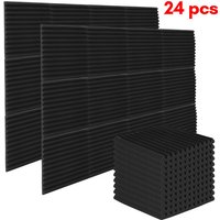 Vingo - swanew 24 Stück Akustikschaumstoff Akustikschaum Matten 30 x 30 x 2.5cm Schalldämmmatten zur effektiven Akustik Schaumstoff Fliesen von VINGO