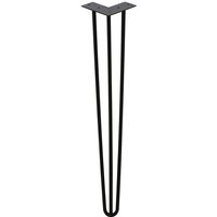 Vingo - 4x Hairpin Legs Möbelfüße Tischläufer schwarz Hairpin Legs 3 Bügel, für Esstisch 40cm von VINGO