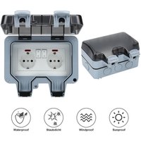 Vingo - Außensteckdose IP66 Wandsteckdosen mit Schalter Gartensteckdose Wasserdicht Steckdose Outdoor Steckdose Aufputz- 5er von VINGO