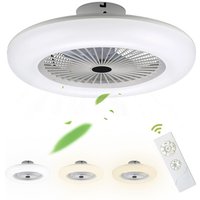 Vingo - Deckenventilator 80w Fernbedienung Timer Dimmbar led Dimmbar Deckenleuchte Ventilator für Wohnzimmer Runden Vingo - Deckenventilator 80w Fernbedienung Timer Dimmbar led Dimmbar Deckenleuchte Ventilator für Wohnzimmer Runden von VINGO