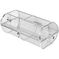 Vingo - Panier de grill pour Barbecue Paniers à Griller Cylindriques Pliable en Acier Inoxydable argent 1x - argent von VINGO