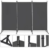 Vingo - Paravent Spanische Wand Umkleide verlängerbar 360° Garten Raumteiler Trennwnd 3 teilig Anthrazit Vingo - Paravent Spanische Wand Umkleide verlängerbar 360° Garten Raumteiler Trennwnd 3 teilig Anthrazit von VINGO