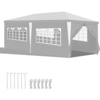 Vingo - swanew Pavillon Seitenteile Camping Partyzelt Festzelt Stabilitat Partyzelte 3x6m Weiß von VINGO