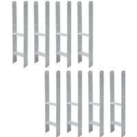 Vingo - swanew Pfostenanker H-Anker H-Pfostenanker Pfostenträger Pfostenhalter 121mm 8 Stück Vingo - swanew Pfostenanker H-Anker H-Pfostenanker Pfostenträger Pfostenhalter 121mm 8 Stück von VINGO
