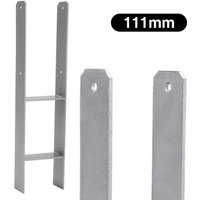 Pfostenanker Pfostenhalter H-Träger Pfostenanker Pfostenschuhe für Carports Pfahlbauten Wildtürme Zäune Pergola 8 Stück 111MM - Vingo von VINGO