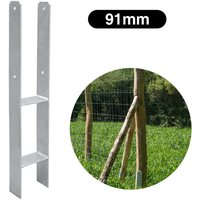 Vingo Pfostenanker Pfostenhalter H-Träger Pfostenanker Pfostenschuhe für Carports Pfahlbauten Wildtürme Zäune Pergola 8 Stück 91MM von HENGDA