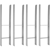 Pfostenanker Pfostenträger H-Pfostenanker Vierkantholzpfosten fuer Pfosten Pfahlbauten Wildtürme Zäune Pergola 4 Stück 111MM - Vingo von VINGO