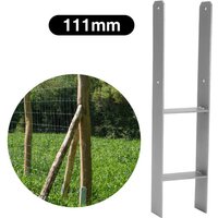 Vingo - Pfostenanker Pfostenträger H-Pfostenanker Vierkantholzpfosten fuer Pfosten Pfahlbauten Wildtürme Zäune Pergola 8 Stück 111MM von VINGO