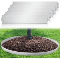 Rasenkante Metall Beeteinfassung Mähkante Verzinkt Wegbegrenzung Beetumrandung Palisade 100x15cm 30m - Silber - Vingo von VINGO