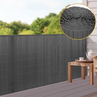 Vingo - swanew Sichtschutzmatte pvc Sichtschutz Garten Sichtschutzzaun Balkon Zaun Windschutz Balkonverkleidung Anthrazit 100x600cm von VINGO