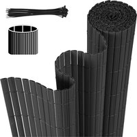 Vingo - Sichtschutzmatte pvc Sichtschutzzaun Windschutz fur Garten Balkon und Terrasse Anthrazit 100x500cm Vingo - Sichtschutzmatte pvc Sichtschutzzaun Windschutz fur Garten Balkon und Terrasse Anthrazit 100x500cm von VINGO