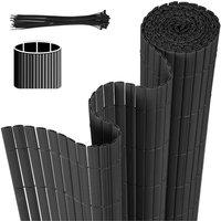 Vingo - Sichtschutzmatte pvc Sichtschutzzaun Windschutz fur Garten Balkon und Terrasse Anthrazit 80x400cm Vingo - Sichtschutzmatte pvc Sichtschutzzaun Windschutz fur Garten Balkon und Terrasse Anthrazit 80x400cm von VINGO