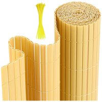 Vingo - Sichtschutzmatte pvc Sichtschutzzaun Windschutz fur Garten Balkon und Terrasse Bambus 140x300cm von VINGO