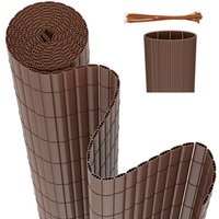 Vingo - Sichtschutzmatte pvc Sichtschutzzaun Windschutz fur Garten Balkon und Terrasse Braun 120x300cm von VINGO