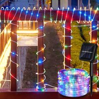 Vingo - Solar Lichterketten 32m 300 led Lichtschlauch 8 Modi Warmweiss Lichter fuer Party Garden Home Festival Decoratio,Bunt von VINGO