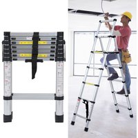 Teleskopleiter Ausziehleiter Klappleiter Stabil Aluminium Stehleiter bis 150kg 2.0m+2.3m - Vingo von VINGO