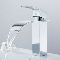 Waschbecken Wasserhahn, Wasserfall Wasserhahn für Badezimmer, Einhebel mixer aus Messing, Wasserhahn Waschbecken mit schönem Design, Wasserhahn von VINGO